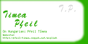 timea pfeil business card